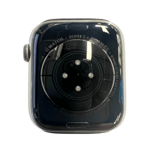 Load image into Gallery viewer, Hermes Apple Watch Series 7 GPS/ Cellular 45 mm - Stainless Steel - Black Silicone Watch Band