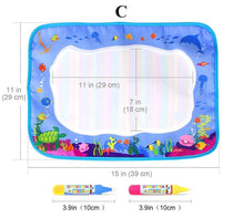 Load image into Gallery viewer, Magic Water Painting Drawing Mat & 2 Pens Doodle Board Coloring Books for Kids Children Educational Toys