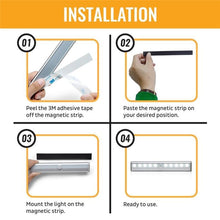 Load image into Gallery viewer, STEVVEX 6/10 LEDs PIR with Motion Sensor Light for Cupboard, Wardrobe, Bed Lamp LED Under Cabinet Night Light For Closet Stairs Kitchen and multifunctional