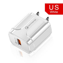 Load image into Gallery viewer, Quick Charge 3.0 USB Charger QC 3.0 Fast Charging Plug Adapter Wall Mobile Phone Chargers
