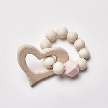 Load image into Gallery viewer, Modern Baby Silicone Wooden Nursing Bracelets Wood Teether Silicone Beads Teething Wood Rattles Toys for Baby