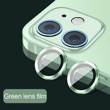 Load image into Gallery viewer, High quality For iPhone 12 Pro Max Metal Ring Tempered Glass Full Cover Camera Lens For iPhone 13 14 Pro Max Mini Protective Cap Camera Lens Protector Compatible with iPhone