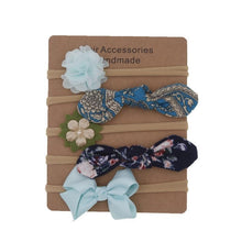 Load image into Gallery viewer, Handmade Set Baby Headband Solid Knot Flower Hair Bow Kids Nylon Elastic Soft Hair Bands Handmade For Girls Hair Accessories