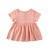 Load image into Gallery viewer, Kids Summer Cotton Linen Dress with Plain Short sleeve Party A-line dress For Small Girls 1-3 Years