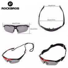Load image into Gallery viewer, ROCKBROS Cycling Polarized glasses Bike Photochromic Outdoor Sports Sunglasses MTB PC Goggles Eyewear 5/3 Lens Bicycle Accessory