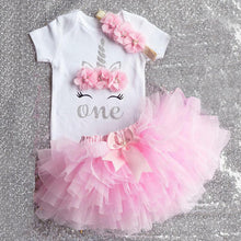 Load image into Gallery viewer, Modern New Tutu Dress Toddler Girls 1st Birthday Party Outfits Princess Costumes for 12 months Girls