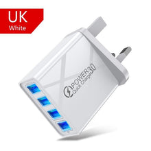 Load image into Gallery viewer, Modern Black 48W Quick Charger 3.0 USB Charge Plug Wall Mobile Phone Charger Adapter Fast Charging