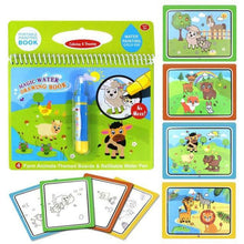 Load image into Gallery viewer, Reusable Magic Water Drawing Book With Pen Coloring Painting Book Drawing Board Juguetes Education Learning Toys for Children