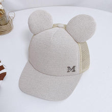 Load image into Gallery viewer, Luxury Modern Shiny Kids Baby Hat With Ear Letter Summer Baby Girl Boy Sun Hat Baseball Caps Cotton For Kids