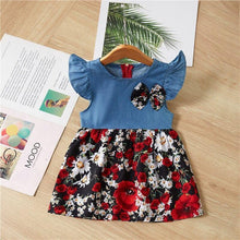 Load image into Gallery viewer, Baby Summer New Children Female Cotton A-Line Dress Kids Clothes Floral Princess Tutu Dresses For Girls