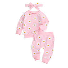 Load image into Gallery viewer, Newborn Baby Girl Two Pieces Set Long Sleeve Top Pant Headband Clothing Sets Perfect Gift For Kids