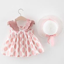 Load image into Gallery viewer, Summer Girl Kids Sleeveless Print Floral Birthday Party Princess Dress With Hat In Modern NEw Elegant Design For Girls Kids 6-24Months