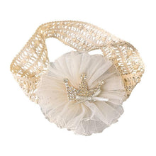 Load image into Gallery viewer, ILuxury Handmade Infant Child Hair Band Three-dimensional Alloy Rhinestone Crown Headdress Elastic Headband Turban For Baby Girls