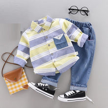Load image into Gallery viewer, Modern Luxury Classic style Fall Baby Boys and Girls Clothing Set T-shirt Tops Pant Tracksuits Outfits For Kids