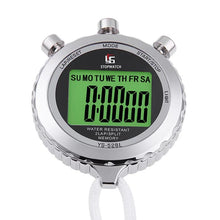Load image into Gallery viewer, 0.01s Precision Timer Stopwatch Metal Stopwatch Sport Waterproof Luminous Stopwatch Hours Minutes Month Display 40h Countdown