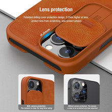 Load image into Gallery viewer, Super Hard Back Soft Shock Absorb Cover for iPhone 13 Pro Max Case Slide Camera Business Black Elegant Back Cover for iPhone 13 Mini 13 Pro Max Case