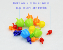 Load image into Gallery viewer, 296 Pieces/Set Box-packed Grain Mushroom Nail Beads Intelligent 3D Puzzle Games Board for Children Kids Educational Toys
