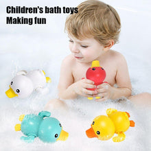 Load image into Gallery viewer, Bathroom Bath Shower Baby Clockwork Swimming Play Water Cute Little Yellow Duck Bathing Bathtub Toys For Kids