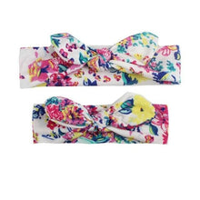 Load image into Gallery viewer, Mother & Baby Headband for Girl Bow Hairband Floral Elastic Hair Bands Parent-Child Turban Hair Accessories Bow For Mother and daughter