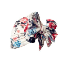 Load image into Gallery viewer, Luxury Modern Newborn Infant Baby Girl Boy and Mom Turban Hat Bows Flower Head Wrap Leopard Hat Cotton Cap For Parent-child