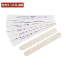 Load image into Gallery viewer, 50pc 100pcs/lot Disposable Wooden Waxing Wax Tongue Depressors Sterilized Individually Paper Packing Tattoo Accessories Supplies