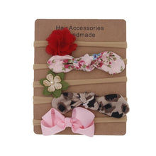 Load image into Gallery viewer, Handmade Set Baby Headband Solid Knot Flower Hair Bow Kids Nylon Elastic Soft Hair Bands Handmade For Girls Hair Accessories