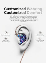 Load image into Gallery viewer, AUDIOSENSE DT600 HiFi Stereo 6BA IEMs with Detachable MMCX Cable 3D Printing Resin Shell Away from Bustle Immersed in Music