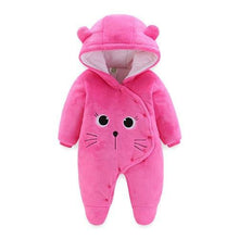 Load image into Gallery viewer, Newborn Winter Hoodie Baby Rompers Outwear Infant Baby Jumpsuit 3M -12M For Girls and Boys Winter Romper