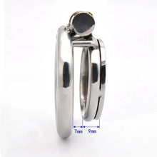 Load image into Gallery viewer, CHASTE BIRD Super Small Stainless Steel Male Cock Penis Trumpet Cage Chastity Device Anti-Off Ring Urethral Catheter V4 Lock