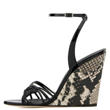 Load image into Gallery viewer, High Quality Customized European American Women's Fashion Pumps Autumn Season Toe Strap Wedges Sandals with High Heels
