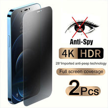 Load image into Gallery viewer, Full Cover Anti-Spy Screen Protector For iPhone 11 12 13 PRO MAX Privacy Glass For iPhone 14 Pro 8 Plus XS Max XR Tempered Glass Anti-Spy Privacy Screen Protector for iPhone