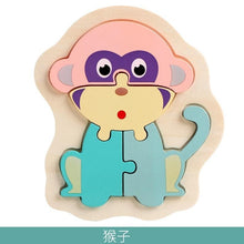 Load image into Gallery viewer, Wooden Children Colorful Animal Stevvex Puzzle for Toddler Creative Puzzle Early Educational Toys for Boys and Girls 2-4