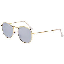 Load image into Gallery viewer, New Luxury and Elegant Reflective Universla Sunglasses for Men and Women Stainless Steel Frame Eyewear Mirror Hexagon Glasses With UV400 Protection