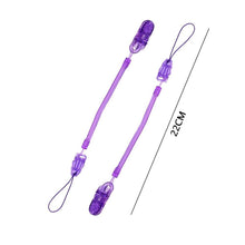 Load image into Gallery viewer, Handmade Shiny Pacifier Clip Chain Infant Nipple Holder Wooden Beaded Crystal Nipple Leash Strap Metal Pacifier Clips For Baby