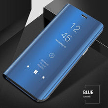 Load image into Gallery viewer, Smart Flip Phone Case For iPhone X XR XS 5 5S SE 7 8 6 6S Plus 11 12 13 Mini Pro Max 2020 Mirror Window Standing Holder Cover Mirror Screen Smart Plating Case 360 Full Body Ultra Thin Intelligent Protective Case