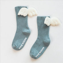 Load image into Gallery viewer, Luxury Modern Socks Baby Girls Knee High Socks With Angel wing Summer Autumn Cotton Socks Solid Candy Color Toddler For Kids