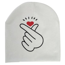 Load image into Gallery viewer, Modern Baby Hat Cute Ear Cotton Girls Cap Scarf Infant Hats Finger love Kids Boys Knitted Cap Winter hat I love mama/pap Cap