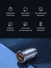 Load image into Gallery viewer, Mini Quick Charge 3.0 USB Car Charger Dual USB Fast Charger 3.1A Cellphone Universal Mobile Phone Charger