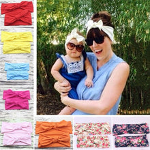 Load image into Gallery viewer, Modern Mother & Daughter Rabbit Ears Bow Hair Bands Cloth Headband Bowknot Headwear Bow