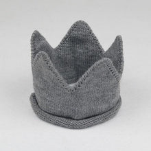 Load image into Gallery viewer, Modern Luxury New Trend Baby Hat Girls and Boys Crown Knitted Cap Toddler Empty Top Hats Newborn Design Woolen Yarn Bonnet For Kids