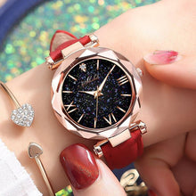 Load image into Gallery viewer, Women Casual Leather Ladies Watch Quartz Wrist Watch Starry Sky Female Clock For Women and Lady and Girls