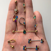 Load image into Gallery viewer, 16G 1/4 Christmas Lights Holiday Cartilage Tragus