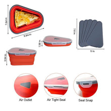 Load image into Gallery viewer, Collapsible Adjustable Reusable Pizza Storage Container with 5 Microwavable Serving Trays