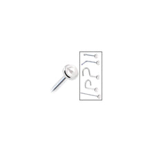 Load image into Gallery viewer, Solid 14K White Gold 2mm Cultured Pearl Nose Ring