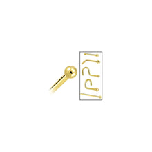 Load image into Gallery viewer, Solid 14K Yellow Gold 1.5mm Ball Nose Ring
