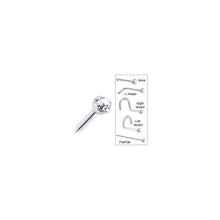 Load image into Gallery viewer, Platinum 1.5mm Genuine Diamond Nose Ring