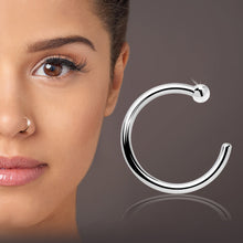 Load image into Gallery viewer, Real Platinum Nose Hoop - Hypoallergenic & Luxurious