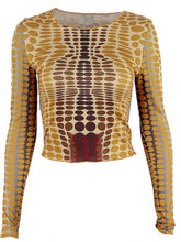 Load image into Gallery viewer, Polka Dot Print Ins European and American round Neck Upper Clothes Long Sleeves T-shirt