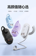 Load image into Gallery viewer, 65W GaN Fast Charging Power Strip 7-in-1 Multi USB-A/C Port for Phone Laptop with Overcharge Protection Portable Travel Adapter