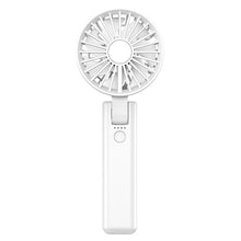 Load image into Gallery viewer, Portable Fan Mini Handheld Fan USB Rechargeable 3 Speed Personal Handheld Small Pocket Fan with Base for Indoor Outdoor Handheld Fan Mini Portable Fan Rechargeable Battery Fan Cute Design 3 Speed Dual Motors Personal Small Desk Fan with Base